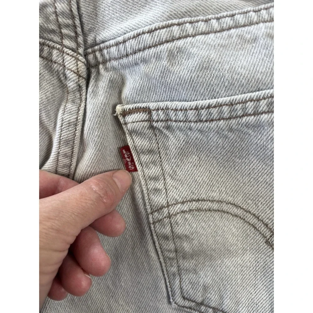 Vintage Levis 501 Jeans Mens 31x32 (Fits 28x31) Gray 90s Made USA Denim Faded